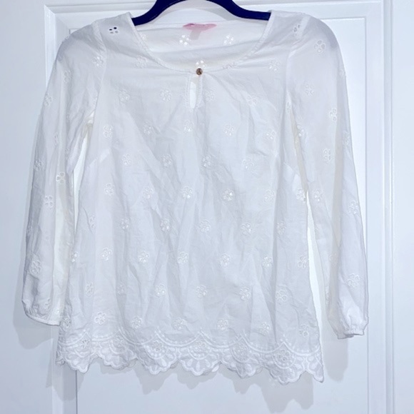 Lilly Pulitzer white eyelet top size small - Picture 1 of 6